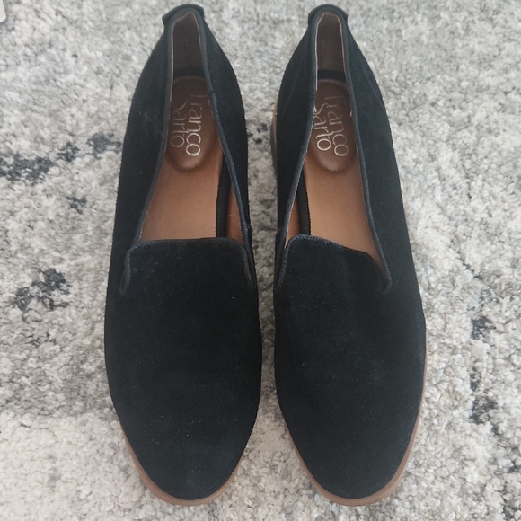 Franco Sarto Shoes - Franco Sarto Jeena Classic Black Suede Loafers, Size 9